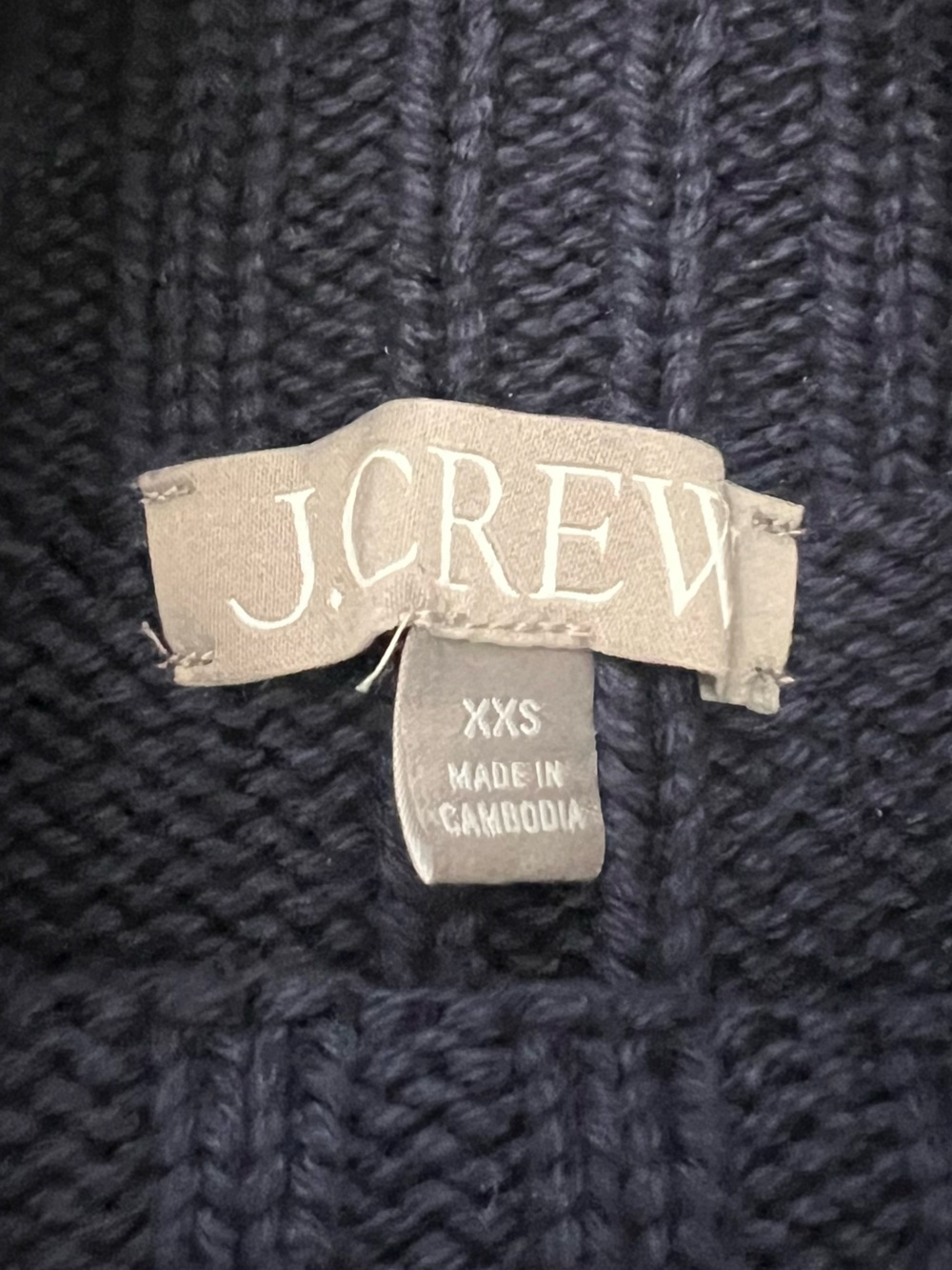 J.Crew 2025 Rollneck Sweater Striped Navy Aqua Multi XXS - Picture 8 of 12